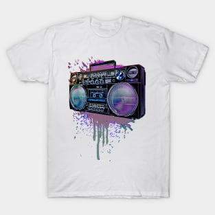 80s Boom Box Splat T-Shirt